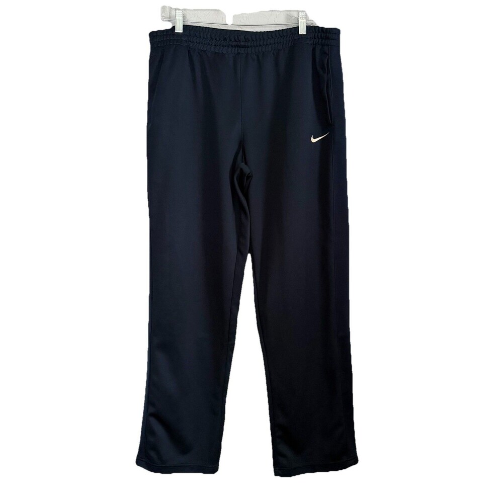 Nike Dri-Fit Training Pants Athletic Dept Mens Large Navy Blue Logo Pull On